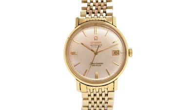 Lot 624 - Omega Tüler Seamaster De Ville: a gilt steel-cased automatic wristwatch