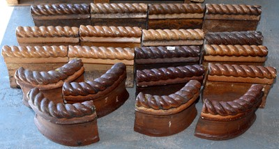 Lot 628 - Victorian stoneware garden edging, rope top design