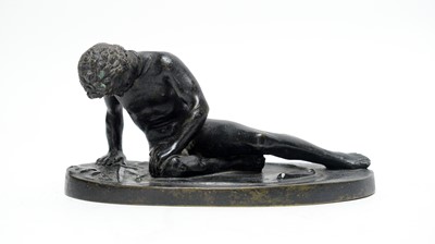 Lot 1275 - After the Antique; The Dying Gaul, patinated bronze