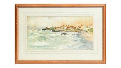 Lot 984 - Thomas Swift Hutton - Cullercoats Gazing Towards the Watch House | watercolour