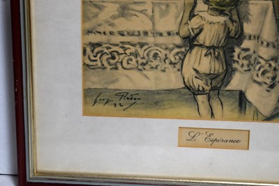 Lot 726 - After Jules Georges Redon - Two 1920s luncheon menus for Memes Maisons | offset-lithographs