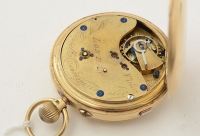 Lot 592 - M.J. Russell, London: an 18ct yellow gold-cased hunter pocket watch