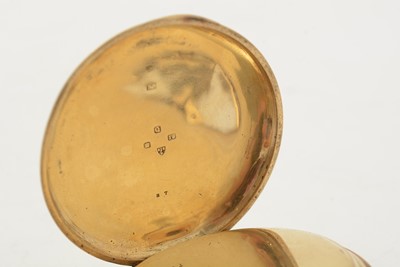 Lot 592 - M.J. Russell, London: an 18ct yellow gold-cased hunter pocket watch