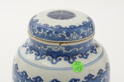 Lot 760 - Chines blue and white jar and cover