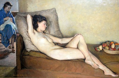 Lot 1036 - Paul-Émile Becat - Recumbent Nude in the Artist's Studio | oil