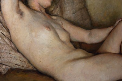 Lot 1036 - Paul-Émile Becat - Recumbent Nude in the Artist's Studio | oil
