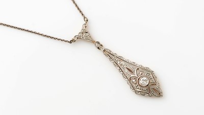 Lot 481 - A 19th Century Belle Epoque diamond pendant