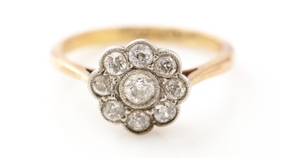 Lot 477 - A Victorian diamond cluster ring