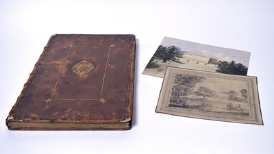 Lot 656 - A Manuscript album of Heraldry by Clarenceux King of Arms; and a watercolour and a pencil sketch