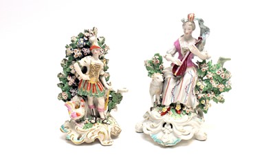Lot 820 - Derby figure Mars, another shepherdess