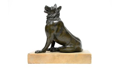 Lot 1265 - After the Antique: The Jennings Dog, patinated bronze