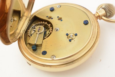 Lot 591 - An 18ct yellow gold cased half-hunter pocket watch