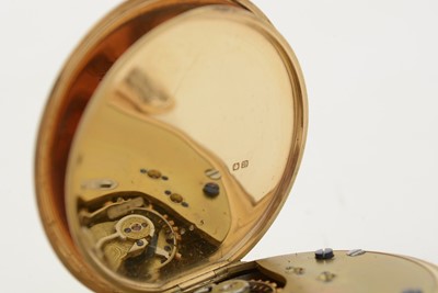 Lot 591 - An 18ct yellow gold cased half-hunter pocket watch