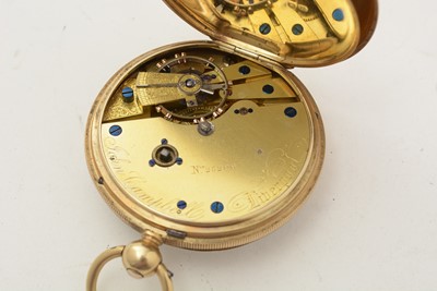 Lot 581 - John Campbell, Liverpool: an 18ct yellow gold-cased open-faced pocket watch