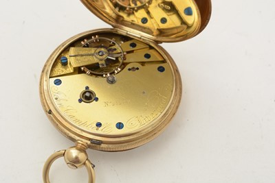 Lot 581 - John Campbell, Liverpool: an 18ct yellow gold-cased open-faced pocket watch
