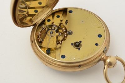 Lot 581 - John Campbell, Liverpool: an 18ct yellow gold-cased open-faced pocket watch