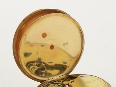 Lot 581 - John Campbell, Liverpool: an 18ct yellow gold-cased open-faced pocket watch