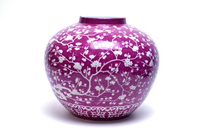 Lot 720 - Chinese plum glazed vase