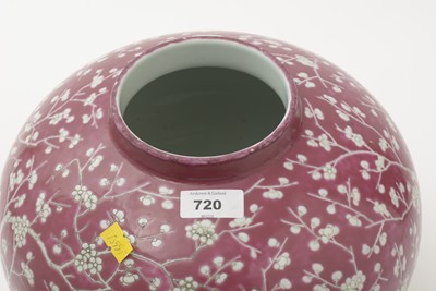 Lot 720 - Chinese plum glazed vase