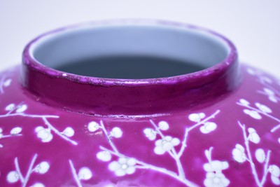 Lot 720 - Chinese plum glazed vase