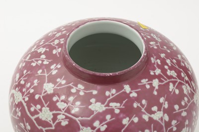 Lot 720 - Chinese plum glazed vase