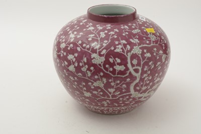 Lot 720 - Chinese plum glazed vase