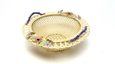 Lot 856 - Belleek basket