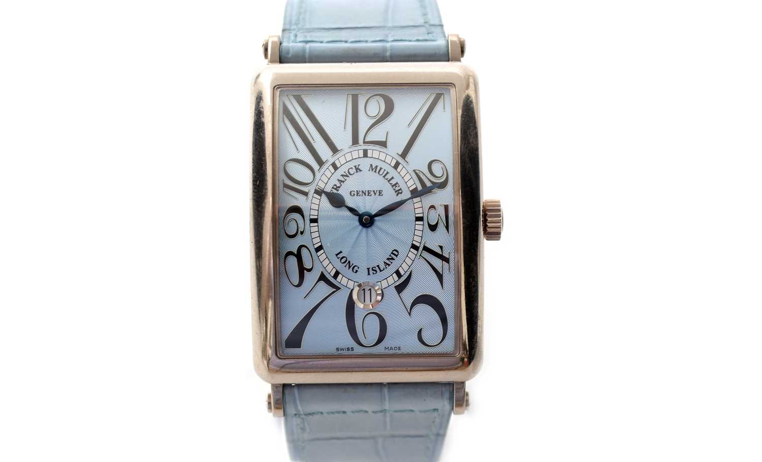 Lot 583 - Franck Muller Long Island: an 18ct white gold-cased automatic wristwatch