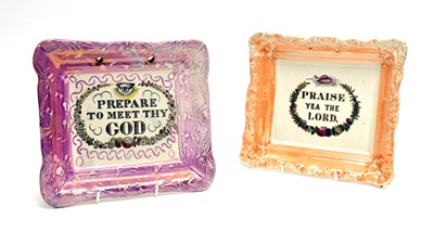 Lot 885 - Two Sunderland lustre plaques