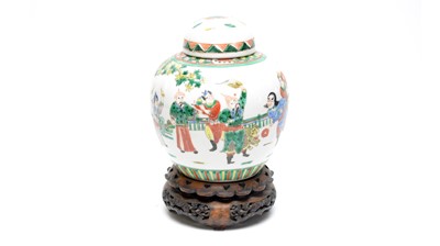Lot 729 - Chinese famille verte ginger jar