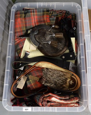 Lot 526 - Two MacPherson tartan kilts; and accessories
