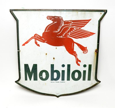 Lot 720 - Mobiloil enamel  advertising sign
