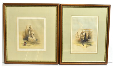 Lot 1014 - David Roberts RA RBA - Views of Egyptian ruins at Luxor and Karnack | hand-coloured lithographs