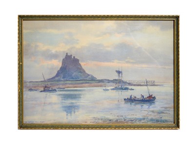 Lot 1069 - Frank Watson Wood - The 'Castle' Holy Island | watercolour