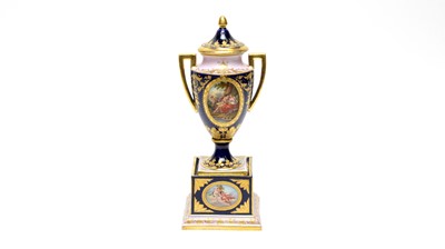 Lot 941 - Vienna style vase and cover
