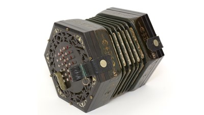 Lot 310 - A 48 button English system concertina