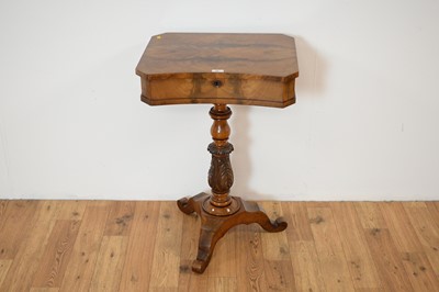 Lot 16 - A 19th Century mahogany concave fronted work table