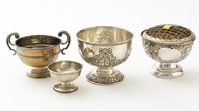 Lot 98 - A selection of silver trophy cups and rose bowls