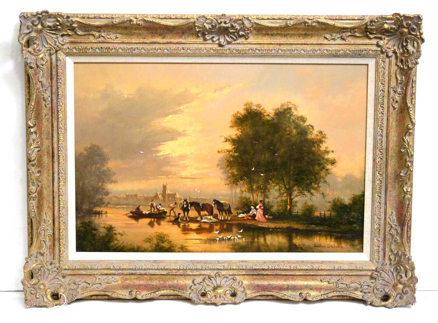 Lot 791 - Gudrun Sibbons - At the Conclusion of the Picnic | oil