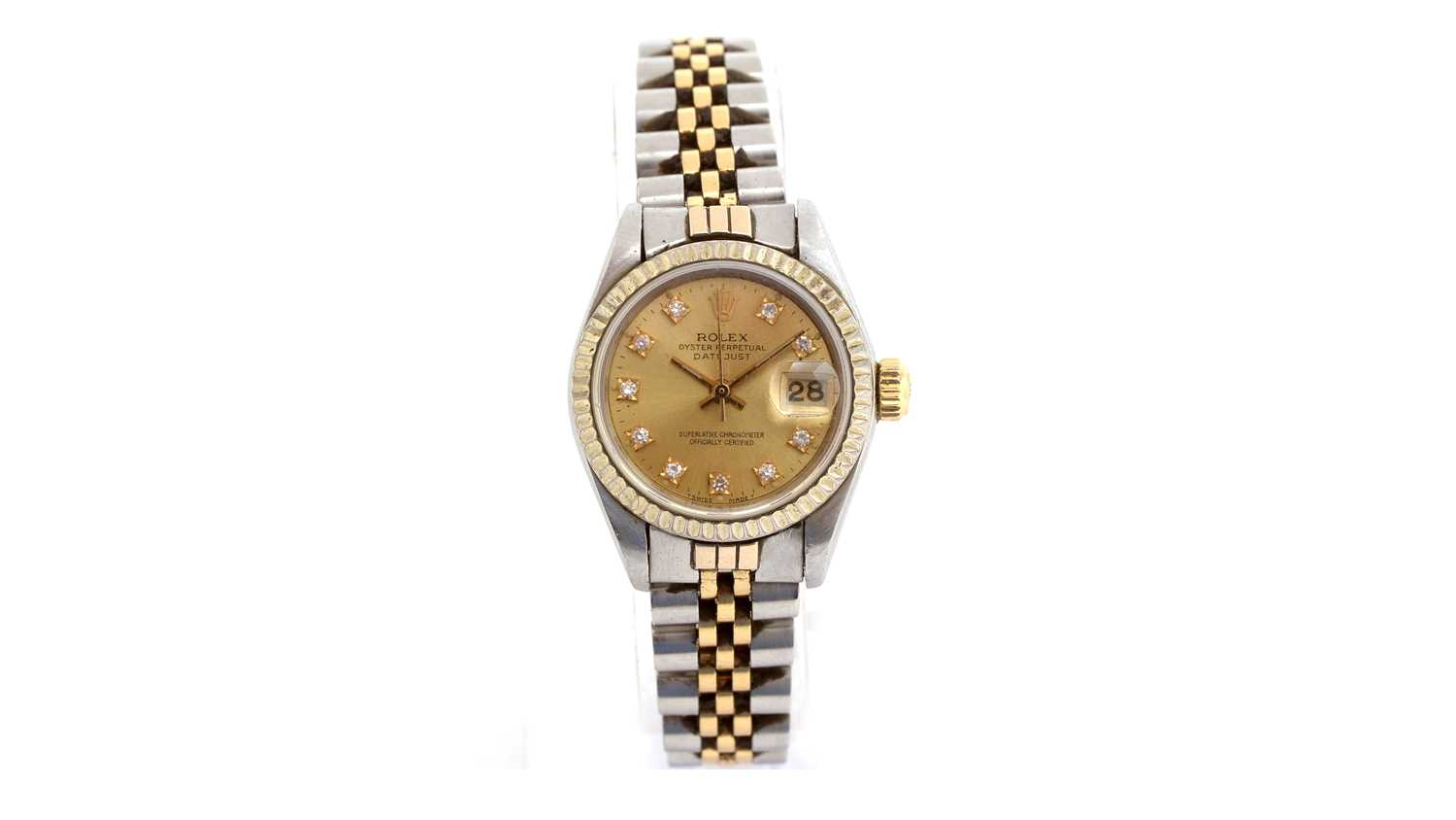534 - Rolex Oyster Perpetual Datejust: a steel cased automatic lady's wristwatch