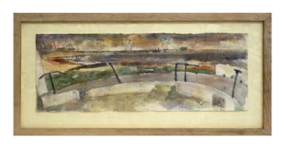 Lot 159 - Richard Hobson - Gun Emplacements, Blyth | watercolour