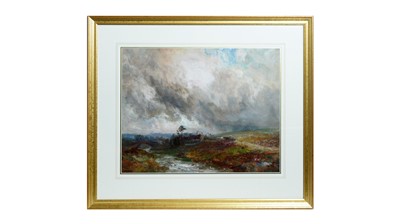 Lot 580 - John Falconar Slater - An upland scene with a horse cart | gouache
