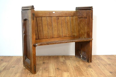 Lot 6 - A vintage pine church pew