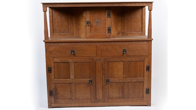 Lot 925 - Thomas 'Gnomeman' Whittaker (of Littlebeck): an oak sideboard