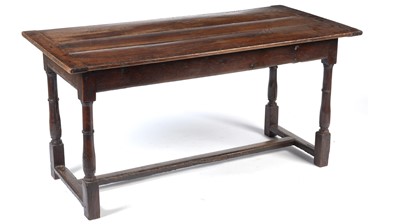 Lot 1430 - An 18th Century joined oak dining table