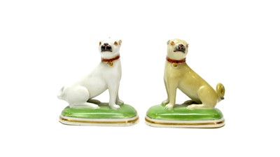 Lot 291 - Pair of Chamberlain's Worcester pugs
