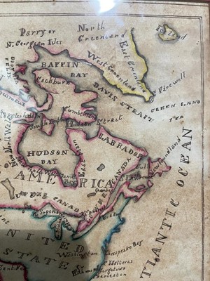 Lot 701 - Mary Ann Evans - 1851 pre-Civil War manuscript map of early America | pen and ink & watercolour