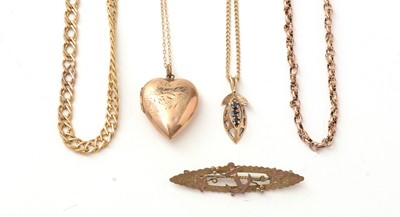 Lot 164 - A selection of gold and other jewellery