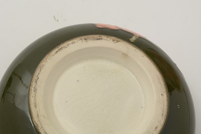 Lot 100 - Moorcroft Hibiscus bowl and cover, plate and small bowl