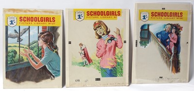 Lot 164 - Original Front Cover Artwork for the Fleetway Library Comic "School Girls" Picture Library